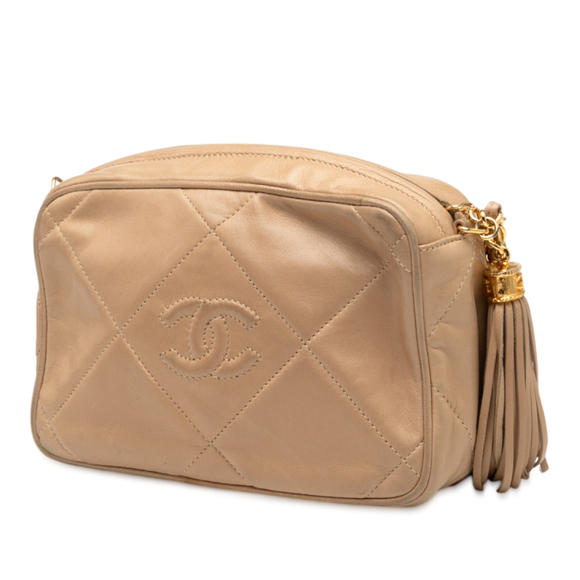 Pre-Loved Chanel CC Quilted Lambskin Tassel Camera Bag - Picture 2 of 9